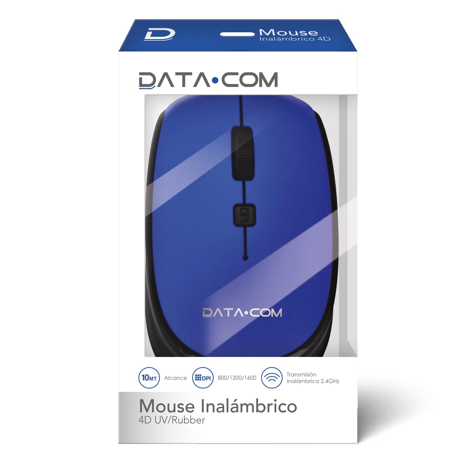 MOUSE 4D UV/RUBBER INAL. AZUL