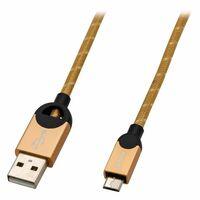 CABLE USB - MICRO USB 01.2MT TRENZADO DLC2618G DORADO