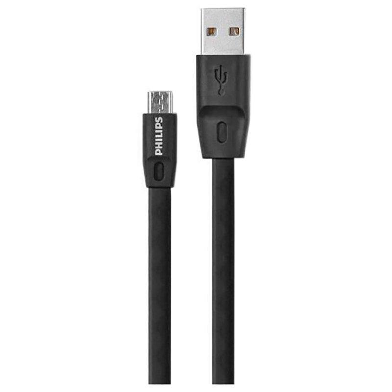 CABLE USB - MICRO USB 01.2MT PLANO NEGRO DLC2518CB